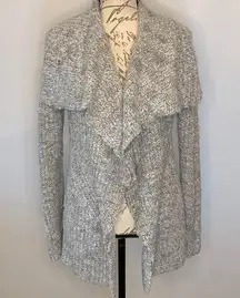 Lou & grey  soft marled draped open cardigan sweater S