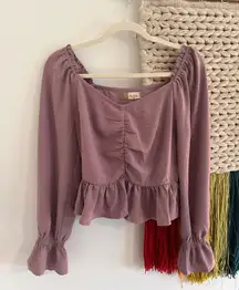 Light Purple Peplum Top 