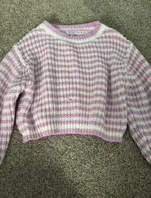 Pink striped sweater
