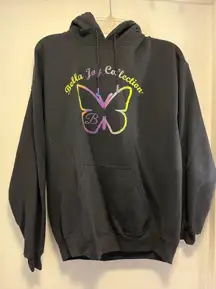 Black Hoodie with Butterfly - Size M