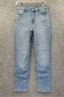 Old Navy High Rise Wow Straight Leg Jeans Light Blue Wash Women's 6 x 29