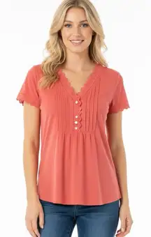 Ralph Lauren Denim & Supply Women's Pink Scallop Top new with tags size large