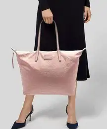 Rebecca Minkoff Washed Nylon & Leather Zip Tote - Pink