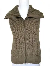 American Eagle Y2K Cable Knit Sweater Vest Sz M Chunky Wool Boho Hippie Granola﻿