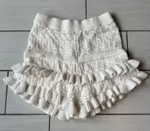 Beginning Boutique Ruffle Knit Shorts