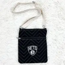 Little Earth NBA Brooklyn Nets Black Crossbody Bag