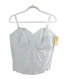 Empire Intimates (40D) American VINTAGE White Bridal Wedding Bustier Bra 1351