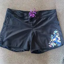 Athleta Floral Board Swim Shorts size 14