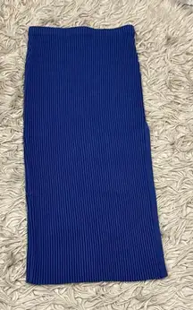 Open edit lux sculpt ribbed skirt with slit size small