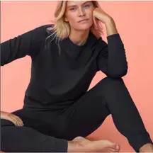 Third Love Black Weekend Terry Sweatshirt Size Medium Cozy Cotton