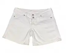 Vince White Jean Shorts w/Belt Loops 5 Pocket Textured Denim Size 26