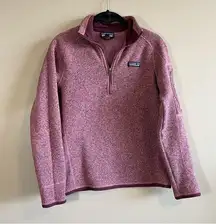 Patagonia Better Sweater Kipi Pink 1/4 Zip Fleece Pullover Women's Small