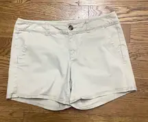 American Eagle khaki midi shorts. Size 10
