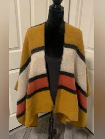 NWT Woven Heart Super Soft Colorful Ruana /Shawl/Blanket Poncho