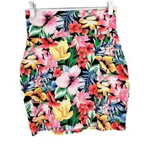 NWT Victoria's Secret PINK Floral Bodycon Mini Skirt Tropical Size Medium M NEW