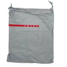 Prada Gray Silver‎ Vinyl Drawsting Dust Bag 12.5"x15.5"