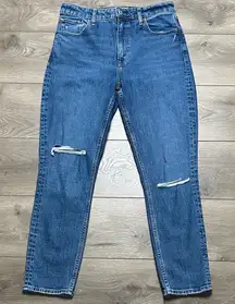 Abercrombie & Fitch The Skinny High Rise Curve Love Stretch Blue Ankle Jeans 29