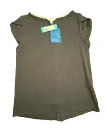 Stitch Fix Market & Spruce Bravyan Button Back Detail Knit Top Medium Gray NWT