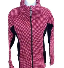 Lululemon  Radiant Jacket Size 4 Berry Pink and Black Check Full Zip Athletic