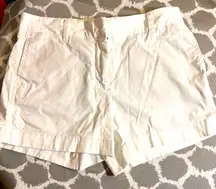 J. Crew White Chino Shorts Relaxed Fit crisp white cotton summer white beach