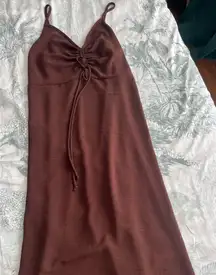 Chocolate Brown Midi Dress