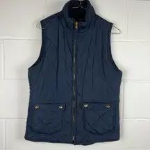 ☀️ Quinn Quilted Navy Vest, Size Medium