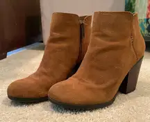 Cognac/Brown Heeled Booties