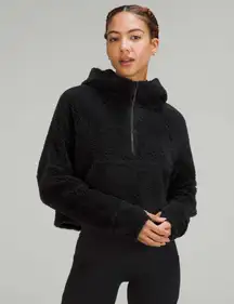 Women’s Lululemon Scuba Oversized Half-Zip Fleece Hoodie Black XS/S in EUC