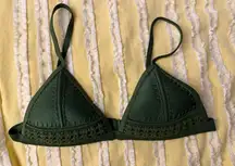 Triangl Swimwear Green Bikini Top Size Small