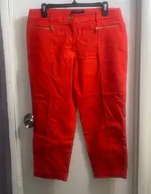 Jones New York Red  Signature Crop Pants