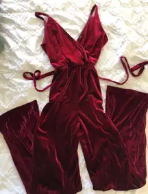 Red Velvet Pant jumpsuit size M