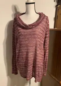 Purple Cowl Neck Sweater