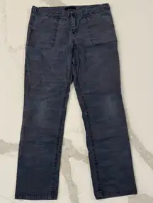 Sanctuary x Anthropologie Camo Cropped Utility Pants Women’s 30 Blue Military