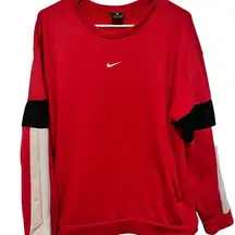 Nike Red Therma
Fleece Top Sweatshirt Size small