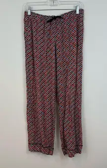 Richie House | Multicolor Tie Waist Geometric Print Pajama Pants Medium
