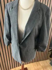 Joe B blazer gray work attire stripped blazer size m