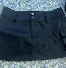 Black Leather Skirt Princess Polly