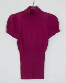 Express Womens Mock Neck Sweater Size‎ XS Puff Sleeve Y2K Preppy Career Work