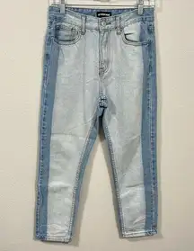 Momokrom Bleached MultiColor Straight Leg Jeans size 8