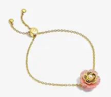 Coach NWT  Tea Rose Bracelet Pink Gold