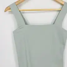 abercrombie & fitch square neck bodysuit minimalist mint green size s