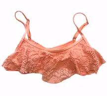 -Bikini Top-Lace ruffle