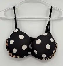 Pink polka dot animal print wear‎ everywhere lightly lined bra 32D