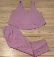 VICTORIA’S SECRET Women’s Pink Lavender Tank Top & Pants Matching Loungewear Set
