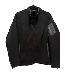 Arcteryx Womens XL Black Full Zip Softshell Jacket Hiking Outdoors zip Pockets
