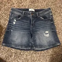 BKE Victoria Jean Denim Shorts Blue Size 29 Distressed