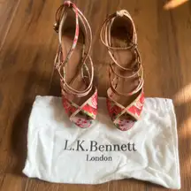 NWT LK Bennett Dahlia Strappy Floral Heels