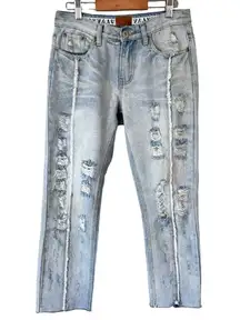 POL Distressed Cropped Jeans