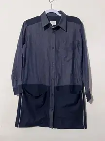 Billy Reid oversized button up Aline shirt dress size small