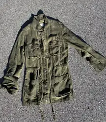 AG Adriano Goldschmied green military style jacket